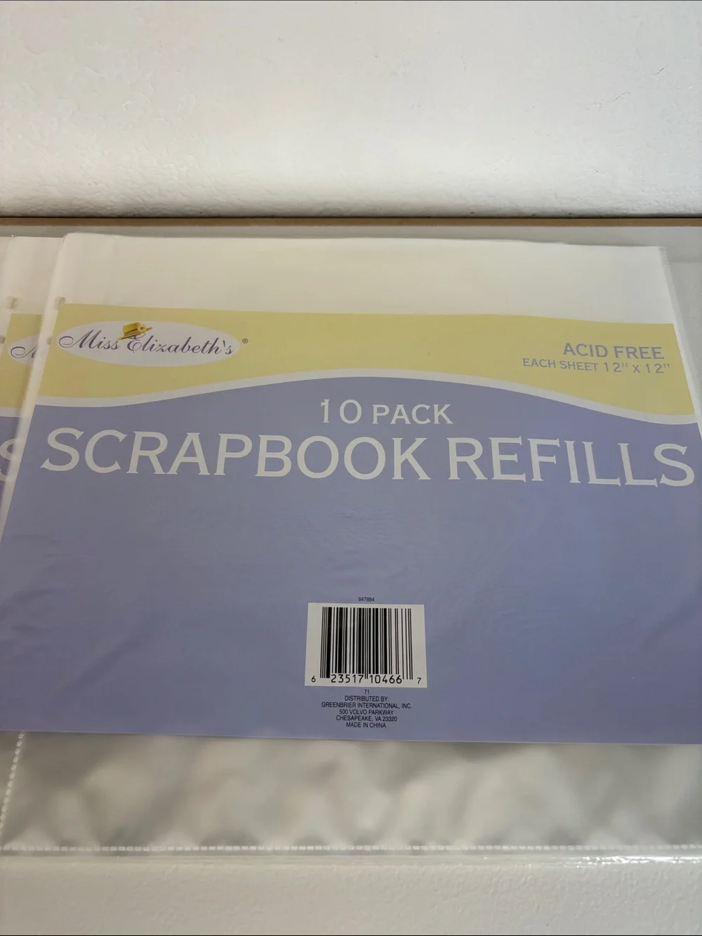 Scrapbook Refill Clear Pages - 10 Pack Lot of 5